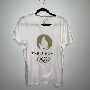 Paris 2024 Olympics Official Licensed White T Shirt Mens L